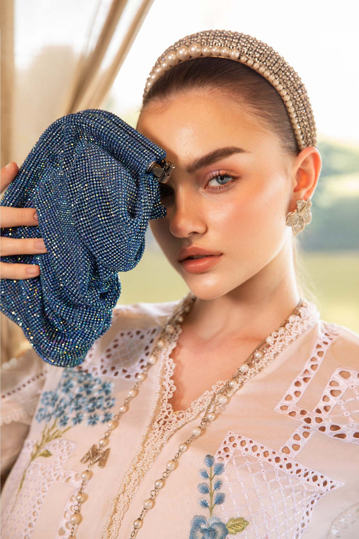 Maria B 3 Piece Unstitched Printed Lawn Suit | MPT-2501-A