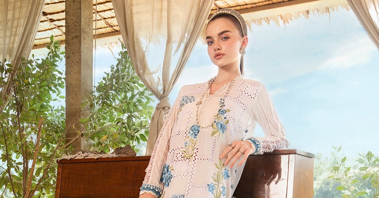 Maria B 3 Piece Unstitched Printed Lawn Suit | MPT-2501-A