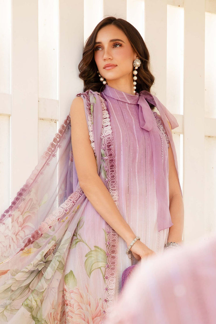 Maria B 3 Piece Unstitched Printed Lawn Suit | MPT-2506-B