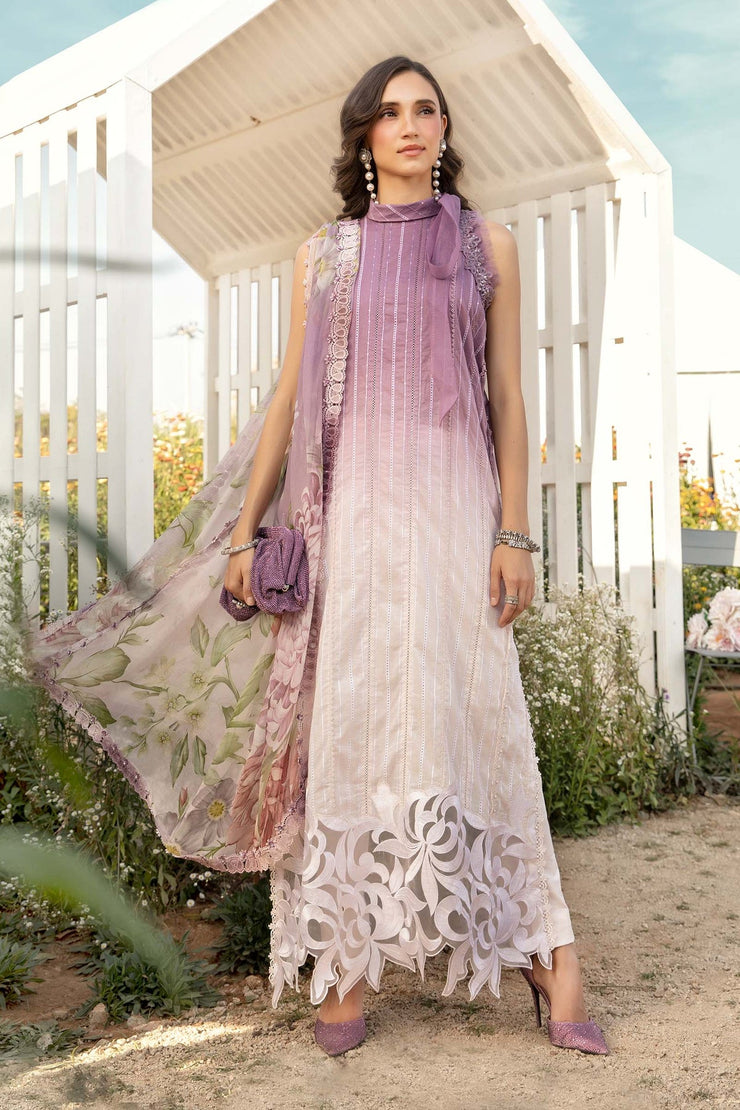 Maria B 3 Piece Unstitched Printed Lawn Suit | MPT-2506-B