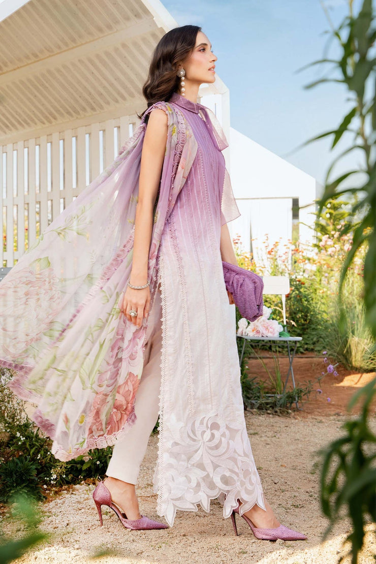 Maria B 3 Piece Unstitched Printed Lawn Suit | MPT-2506-B
