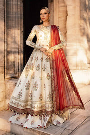 Maria B .Unstitched Embroidered Cotton Satin Suit | CST-801