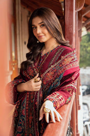 Maria B 3 Piece Unstitched Embroidered Twill Linen Suit | DL-1210