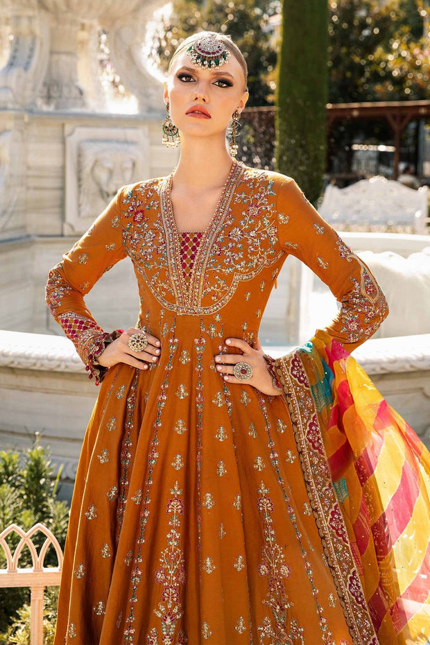 Maria B Unstitched Embroidered Cotton Satin Suit | CST-812