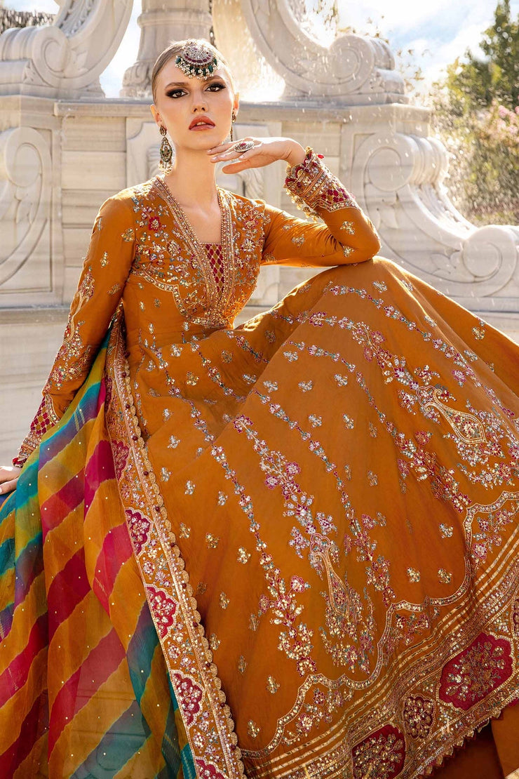Maria B Unstitched Embroidered Cotton Satin Suit | CST-812