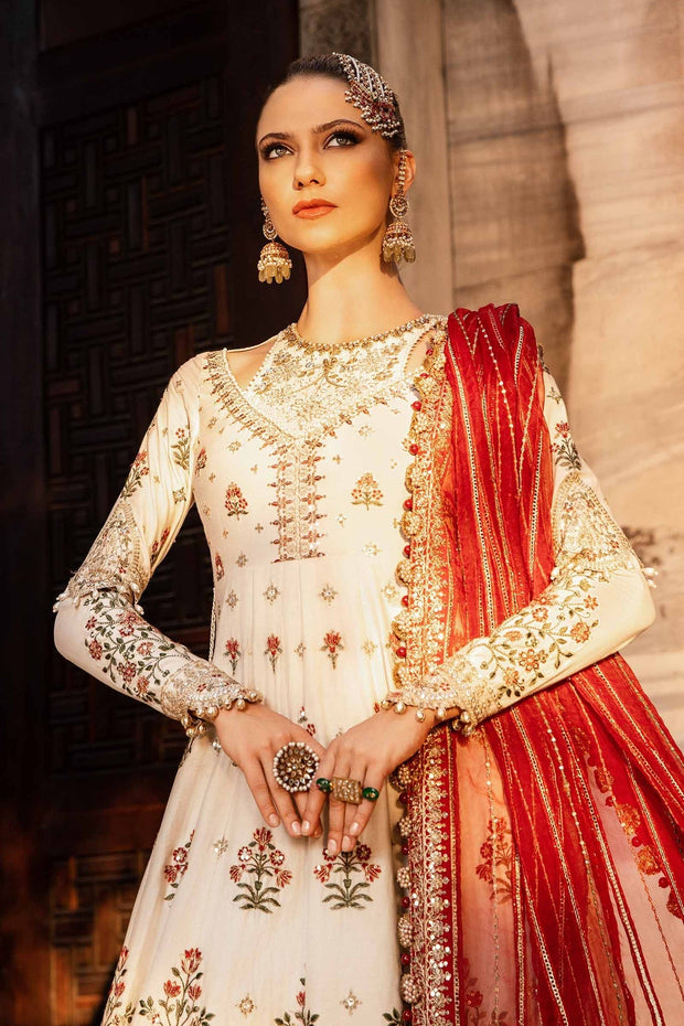 Maria B .Unstitched Embroidered Cotton Satin Suit | CST-801