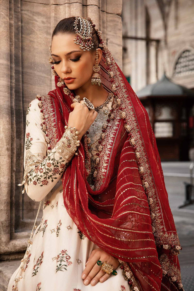 Maria B .Unstitched Embroidered Cotton Satin Suit | CST-801