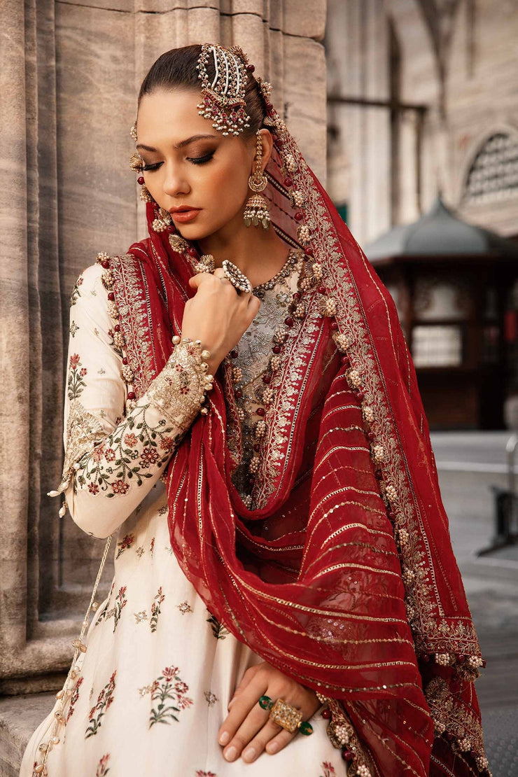 Maria B .Unstitched Embroidered Cotton Satin Suit | CST-801