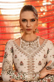 Maria B .Unstitched Embroidered Cotton Satin Suit | CST-801