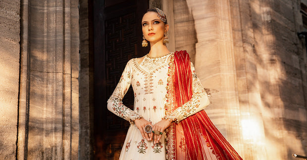 Maria B .Unstitched Embroidered Cotton Satin Suit | CST-801