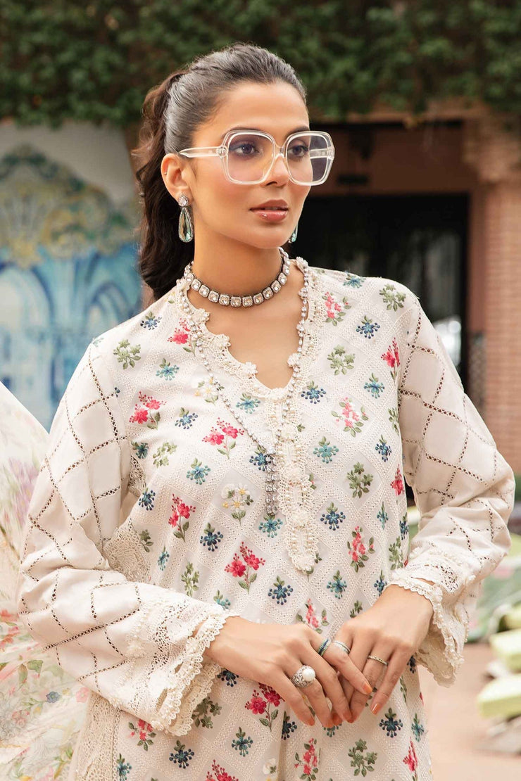 Maria B 3 Piece Unstitched Printed Suit | MPT-2203-A