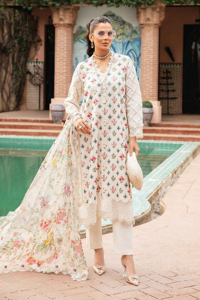 Maria B 3 Piece Unstitched Printed Suit | MPT-2203-A