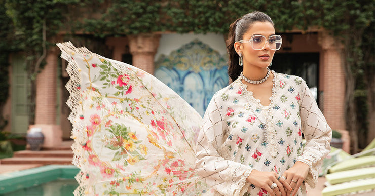 Maria B 3 Piece Unstitched Printed Suit | MPT-2203-A