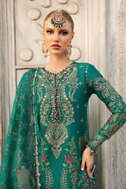 Maria B . Unstitched Embroidered Cotton Satin Suit | CST-805