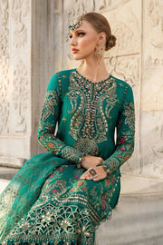Maria B . Unstitched Embroidered Cotton Satin Suit | CST-805