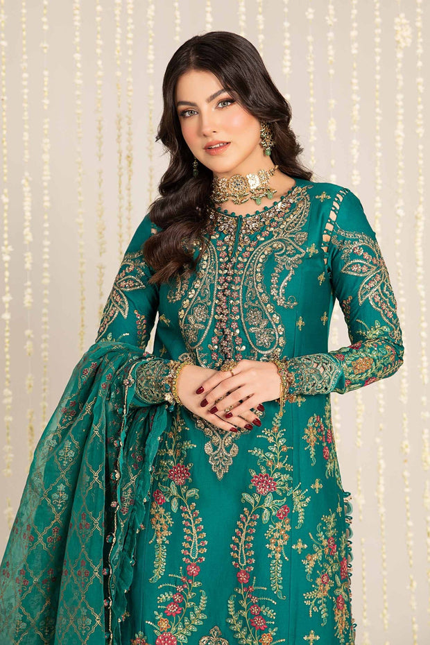 Maria B . Unstitched Embroidered Cotton Satin Suit | CST-805