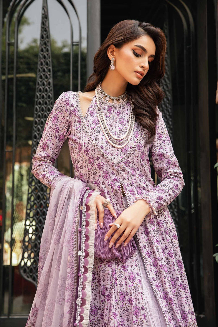 Maria B 3 Piece Unstitched Printed Suit | MPT-2207-B