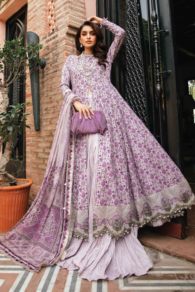 Maria B 3 Piece Unstitched Printed Suit | MPT-2207-B
