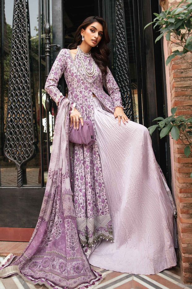 Maria B 3 Piece Unstitched Printed Suit | MPT-2207-B