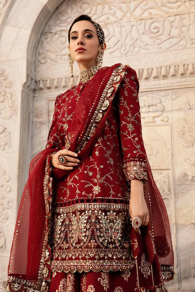Maria B. Unstitched Embroidered Cotton Satin Suit | CST-807