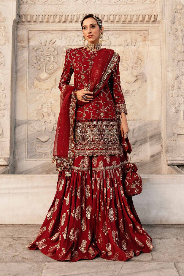 Maria B. Unstitched Embroidered Cotton Satin Suit | CST-807