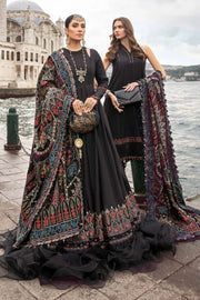 Maria B Unstitched Linen | Black DL-1101
