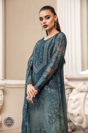 Maria B Unstitched Chiffon | MPC-23-102 Teal Blue