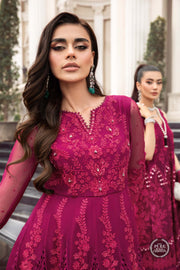 Maria B Unstitched Chiffon | MPC-23-107 Magenta Pink