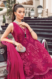 Maria B Unstitched Chiffon | MPC-23-107 Magenta Pink