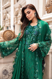 Maria B.Unstitched Chiffon | MPC-23-108 Emerald Green
